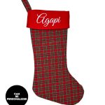 Red Reverie Gingham Christmas Stocking