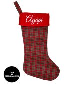 Red Reverie Gingham Christmas Stocking