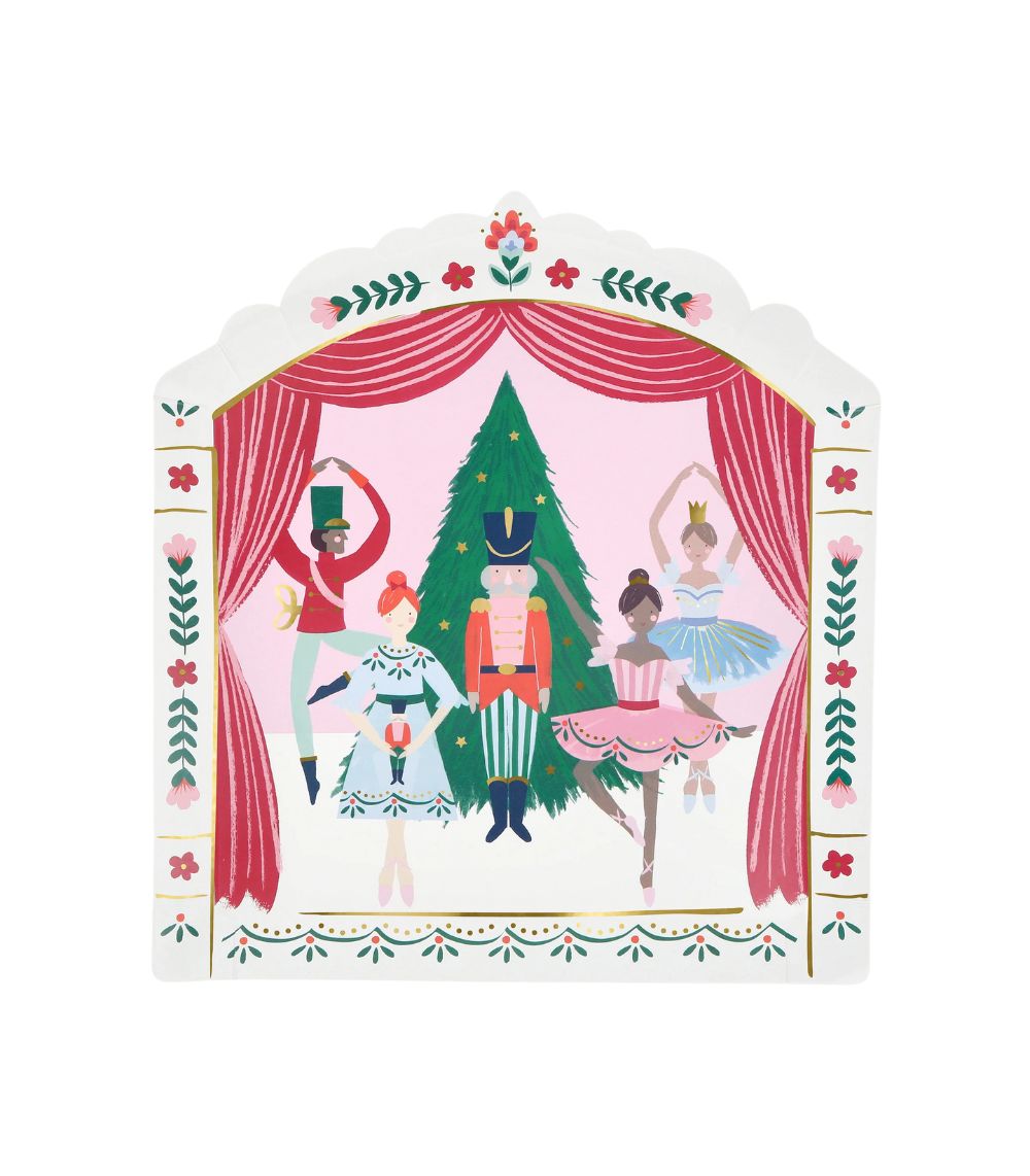 107 Meri Meri Nutcracker Ballet Stage Plates (x 8) - Image 1