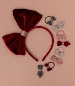 Christmas Giant Velvet Bow Alice - Image 4