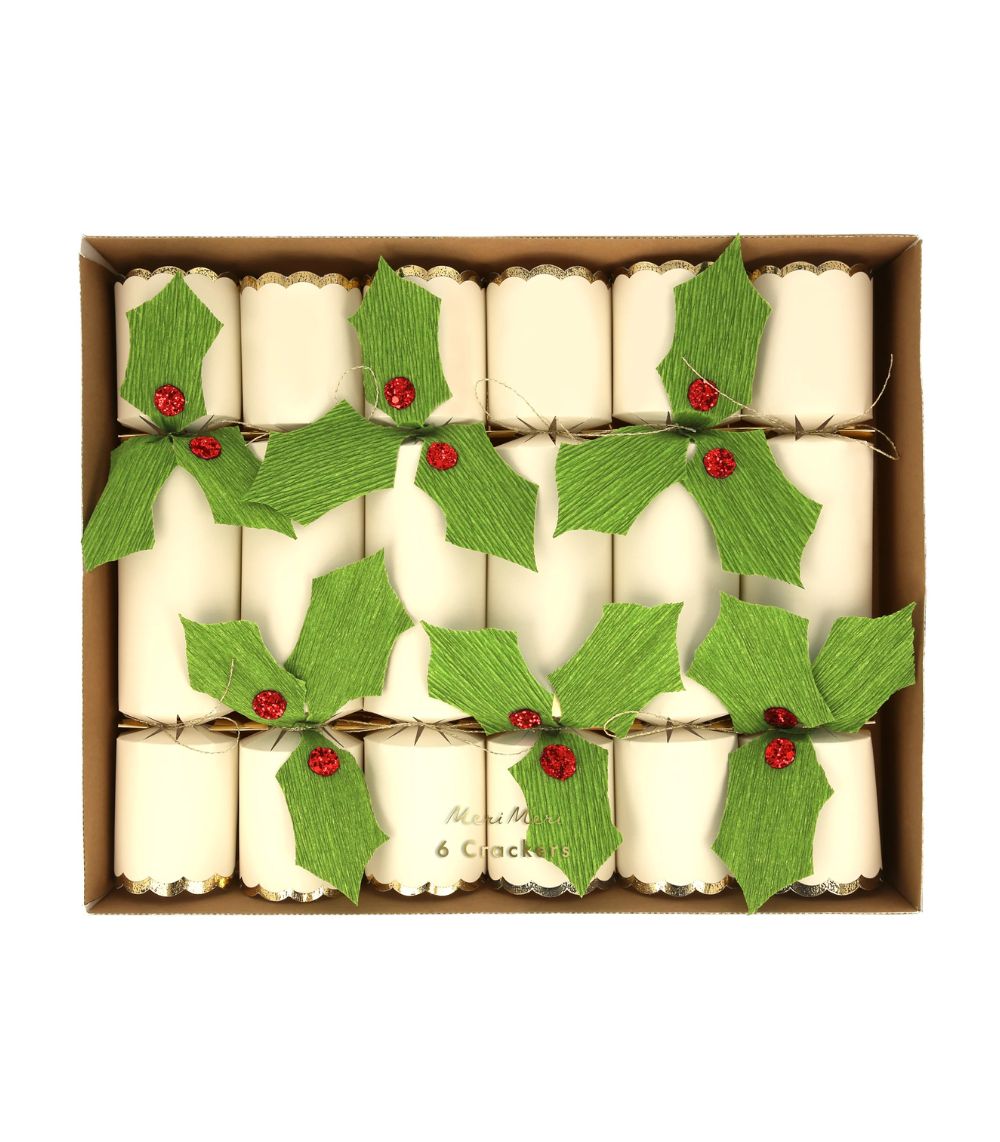 147 Meri Meri Holly Crackers (x 6) - Image 1