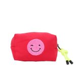 Small Cube Pouch - Red Pink Smile