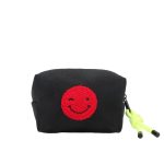 Small Cube Pouch - Black Red Smile