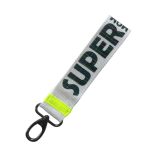 Super Mom Keychain, Green/White