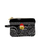 Mamacita Smiley Santa Bandana Wallet Black