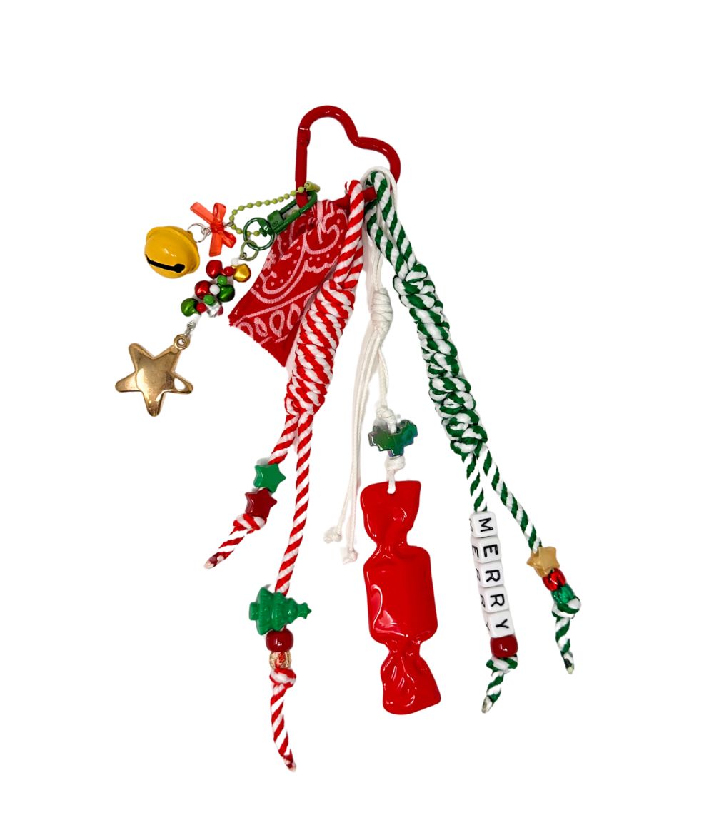 246 Mamacita Merry Candy Xmas Key / Bag Charm - Image 1