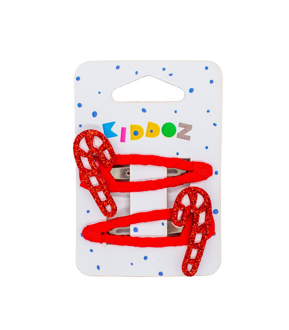 kiddoz (5) Kiddoz Candy Cane Hair Clips - Image 1