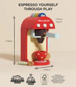Le Toy Van Wooden Toy Coffee Machine & Cup - Image 5