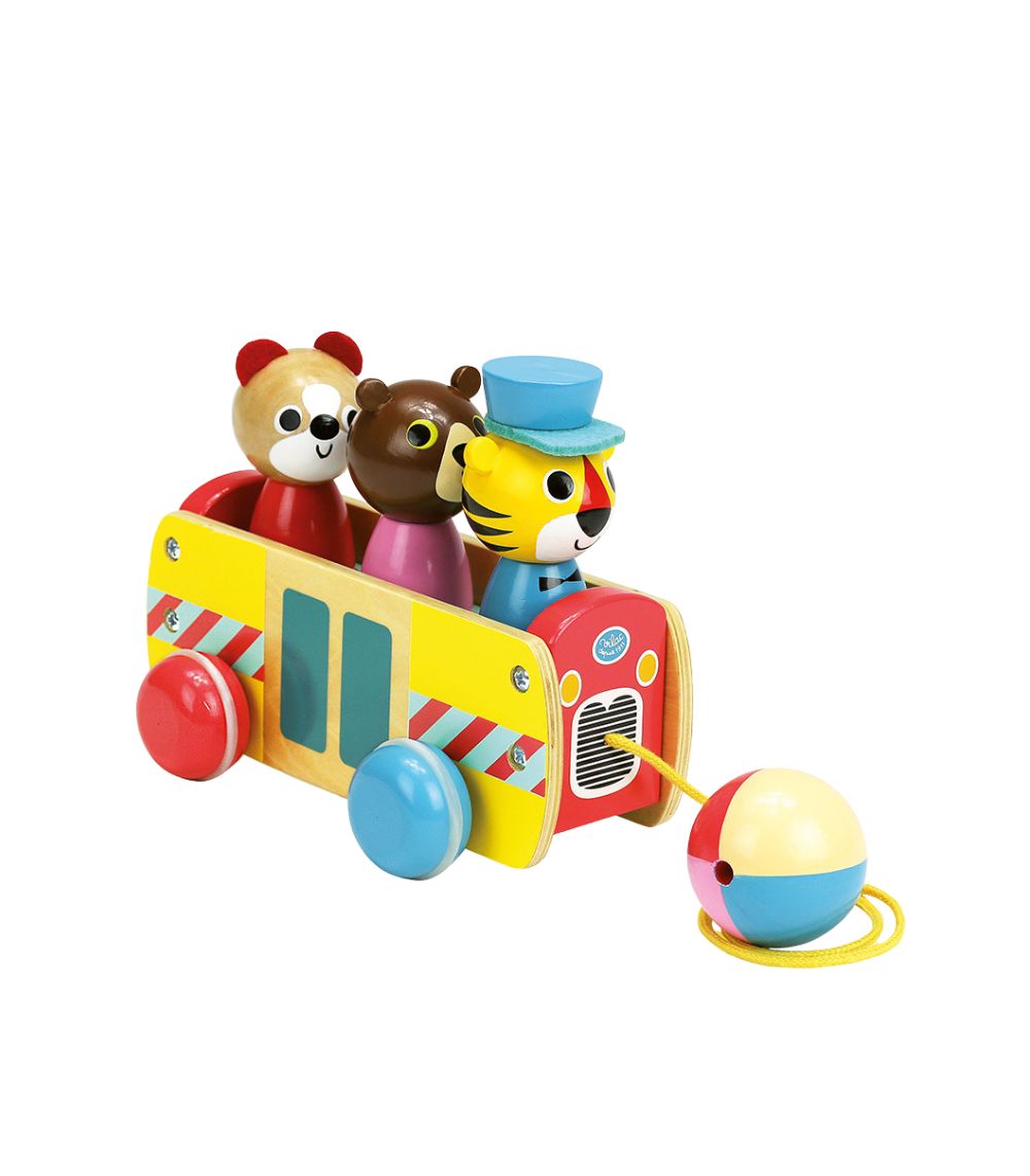 102 Pull Along Animal Bus - Image 1