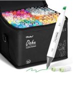 Ohuhu Oahu 160 Colors Dual Tips Alcohol Art Markers, Fine & Chisel