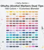 Ohuhu Oahu 160 Colors Dual Tips Alcohol Art Markers, Fine & Chisel - Image 7