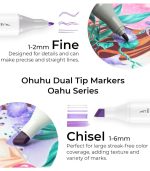 Ohuhu Oahu 160 Colors Dual Tips Alcohol Art Markers, Fine & Chisel - Image 8