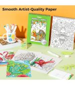 Ohuhu Double-Sided Bleedproof Coloring Book , Animals & Mandala - Image 2