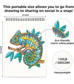 Ohuhu Double-Sided Bleedproof Coloring Book , Animals & Mandala - Image 7
