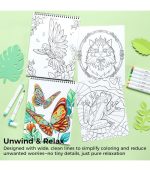 Ohuhu Double-Sided Bleedproof Coloring Book , Animals & Mandala - Image 8