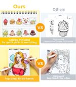 Ohuhu Double-Sided Bleedproof Coloring Book , Enjoy The Sweet Moment - Image 4