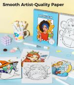 Ohuhu Double-Sided Bleedproof Coloring Book , Portraits Of Joy - Image 2