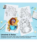 Ohuhu Double-Sided Bleedproof Coloring Book , Portraits Of Joy - Image 3