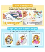 Ohuhu Double-Sided Bleedproof Coloring Book , Portraits Of Joy - Image 5