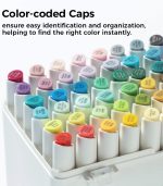 Ohuhu Kaala Slim Broad and Fine Dual Tips Alcohol Art Markers- 60 Colors Landscape Tone - Image 4