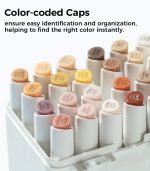 Ohuhu Kaala Slim Broad and Fine Dual Tips Alcohol Art Markers-24 Color Skin Tone - Image 4