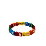 Mamacita x The Wonder Room Smiley Heart Tile Bracelet, Multicolor