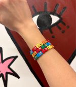 Mamacita x The Wonder Room Smiley Heart Tile Bracelet, Multicolor - Image 2