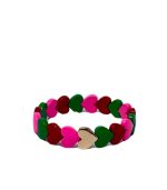Mamacita Heart Me Tile Bracelet, Pink/Green/Red