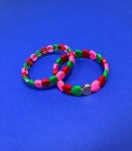 Mamacita Smiley Tile Bracelet, Pink/Red/Green - Image 2