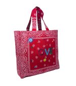 Mamacita Love Bandana Tote Bag, Red - Image 2