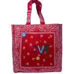 Mamacita Love Bandana Tote Bag, Red