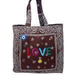 Mamacita Love Bandana Tote Bag, Brown