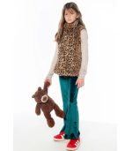 Girl Green Velvet Bell Bottoms Leggings - Image 2