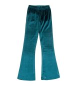 Girl Green Velvet Bell Bottoms Leggings