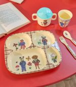 Baby Dinner Set - Brown - Nathalie Lete Vol. 2 Print - Giftbox - Image 2