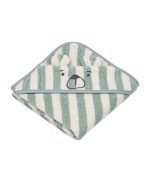 Albert Hooded Baby Towel, Peppermint/Creme De La Creme