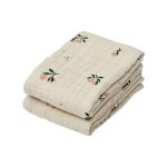 Lewis Muslin Cloth 2-pack, Peach/Sea Shell Mix