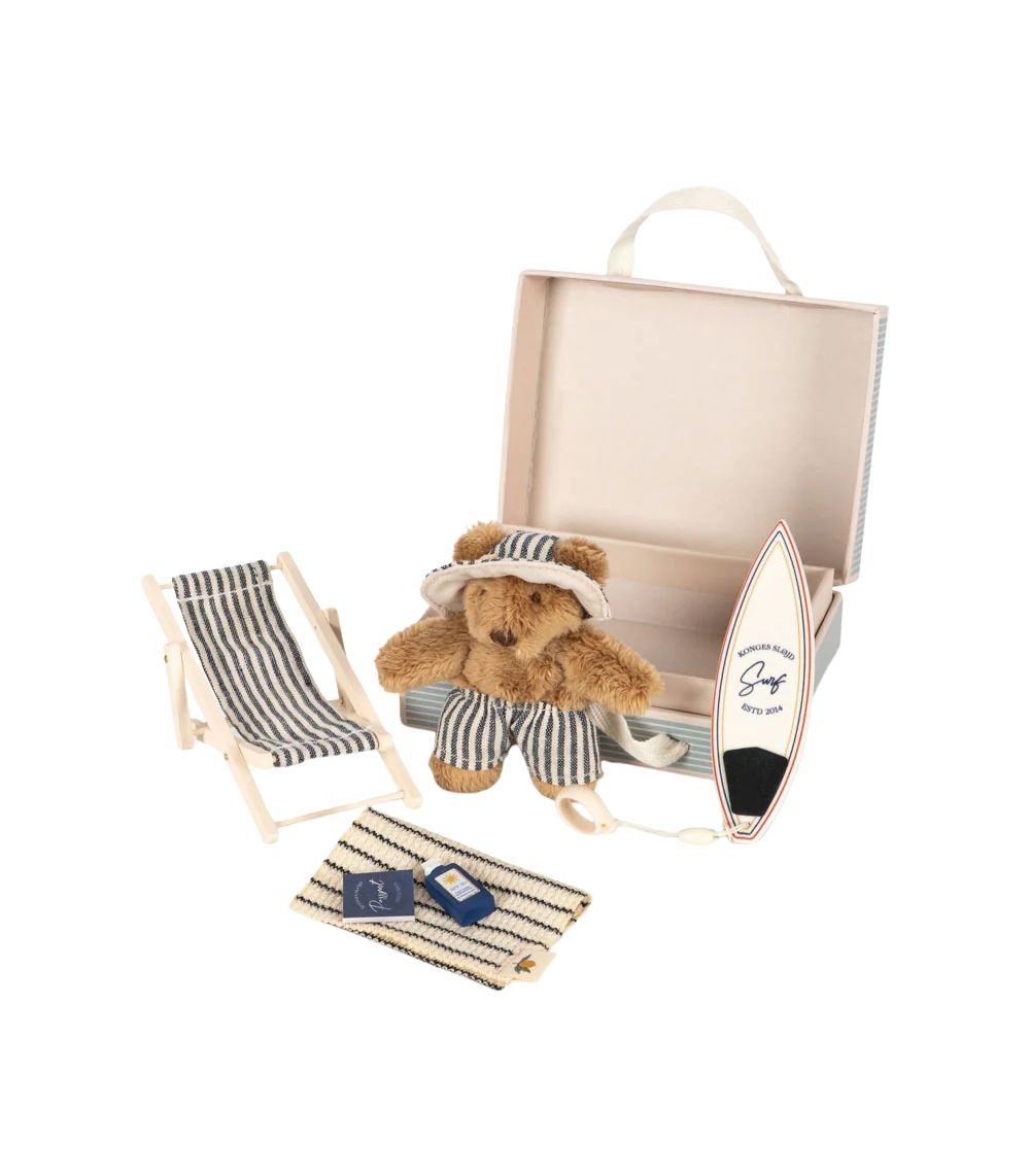313 Tiny Teddy Travel, Blue Stripe - Image 1