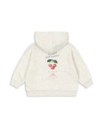 Loupi Zip Hoodie, Off White Melange - Image 2