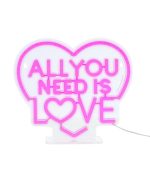 Neon-Effect LED Sign - All You Need is Love
