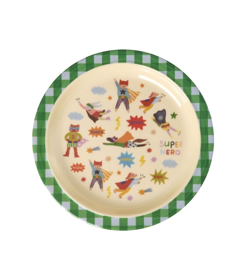 59 Kids Plate - Green - Hero Print - Image 1