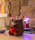 Teddy Bear Ceramic Pen Holder - Desk Friends - Image 2