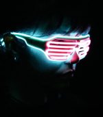 Led Light Up Glasses Pink - Aqua Trim - Image 2