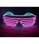 Led Light Up Glasses Pink - Aqua Trim - Image 3
