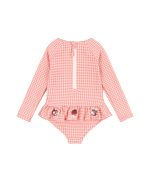 Etta Long Sleeve Swimsuit, Geranium Pink - Image 3