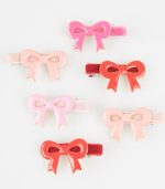 Meri Meri Valentine's Bow Hair Clips (x 6) - Image 3