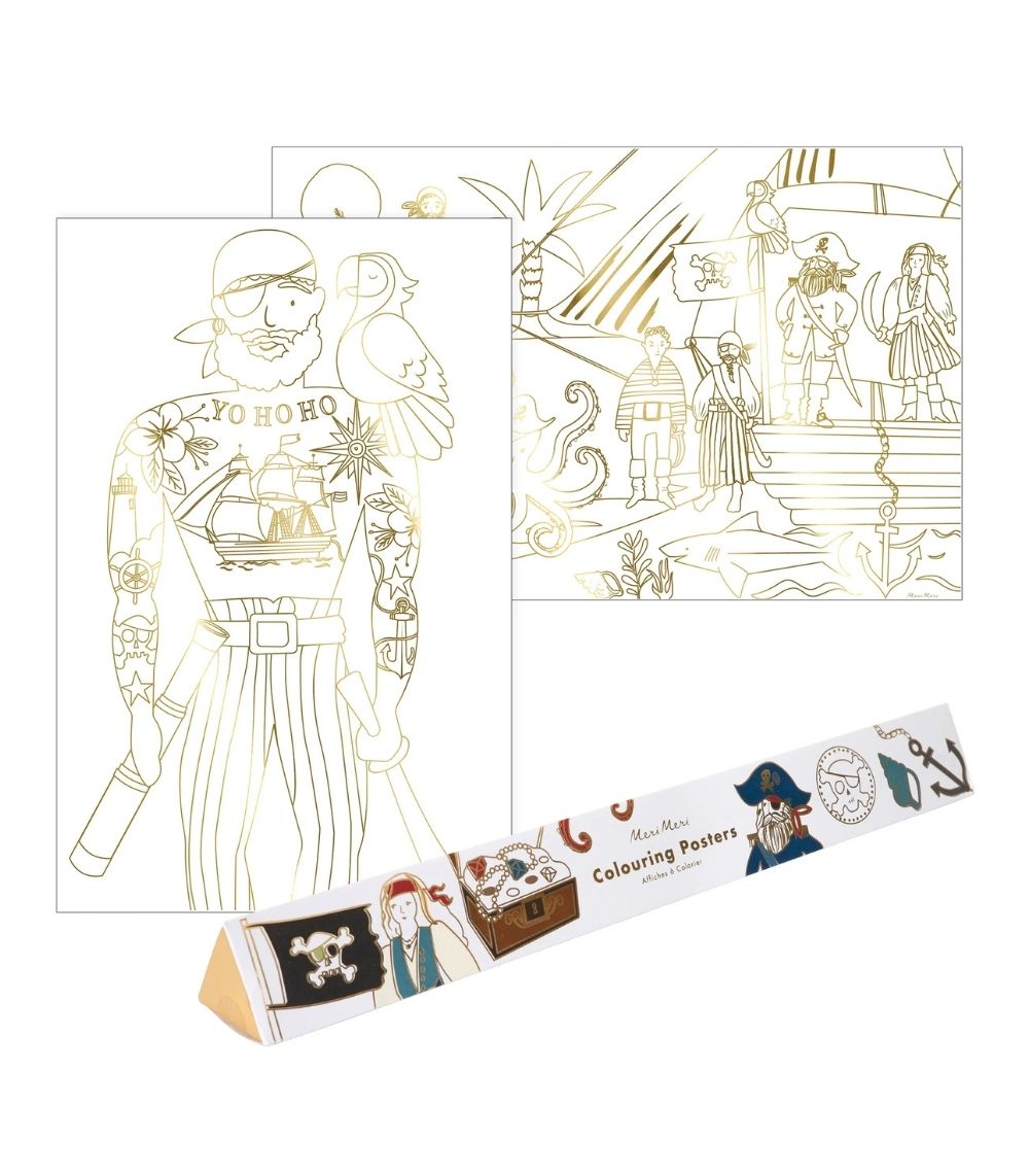 178 Meri Meri Pirate Colouring Posters (x 2) - Image 1