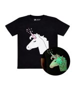 Kids Interactive Glow In The Dark Unicorn T-Shirt - Black