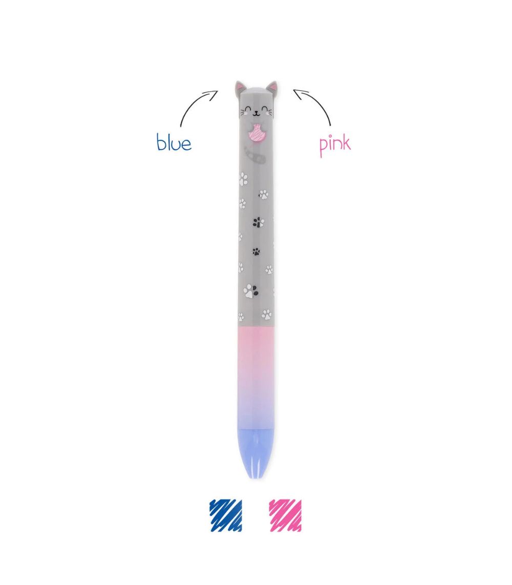 213 Kitty Two-Colour Ballpoint Pen - Click & Clack - Image 1