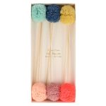Meri Meri Multi Pompom Cake Toppers (x 6)